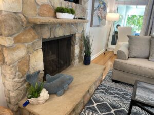 Living room, rental near pickleball and tennis, Montecito